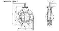 754463 VALVE BUTTERFLY CAST IRON DIN, FLANGED TYPE #55 PN6 80MM