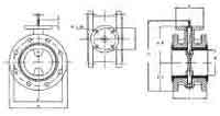 754566 VALVE BUTTERFLY CAST IRON DIN, FLANGED SHORT #53 PN6 50MM