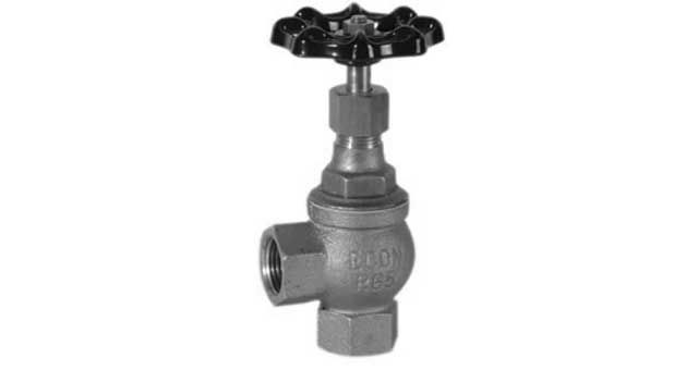 755117 ANGLE VALVE DIN BRONZE SCREWED, #250H 1-1/2