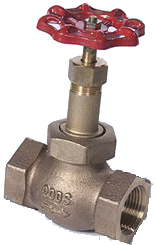 755130 VALVE GLOBE DIN BRONZE PN32, BSP FEMALE THREADED 1/4