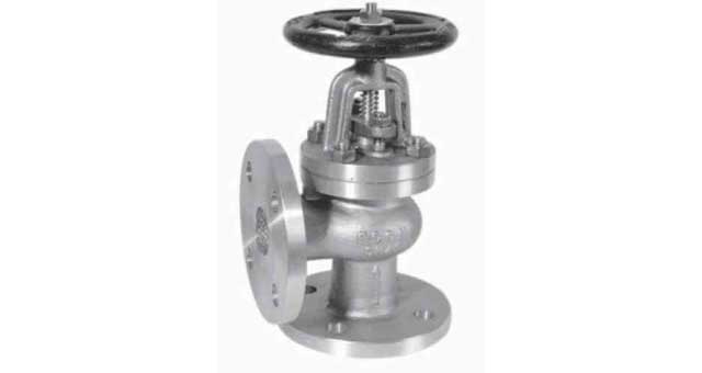 755181 ANGLE VALVE DIN BRONZE FLANGED, PN10/16 HEAVY TYPE #1271 50MM