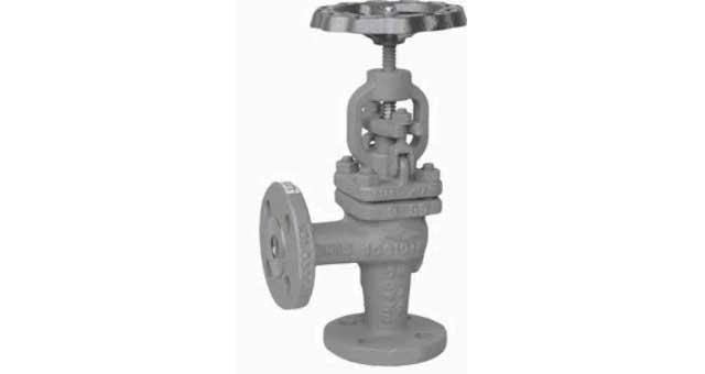 755351 ANGLE VALVE DIN CARBON STEEL, FLANGED PN25/40 #418 150MM