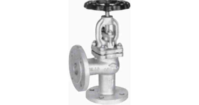 755421 ANGLE VALVE NODULAR CAST IRON, DIN FLANGED PN10/16 #264 50MM
