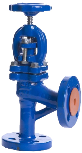 755489 ANGLE VALVE SCREW DOWN CHECK, CAST IRON FLANGED PN16 DN50