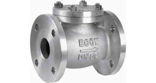 755820 CHECK VALVE DIN BRONZE FLANGED, LIFT TYPE PN10/16 #496 125MM