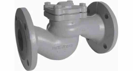 755868 CHECK VALVE DIN C/IRON FLANGED, LIFT PN16 ANGLE #78 DN 300