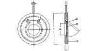 755976 VALVE CHECK SWING BRONZE DIN, WAFER SHORT PN16 #4022 40MM