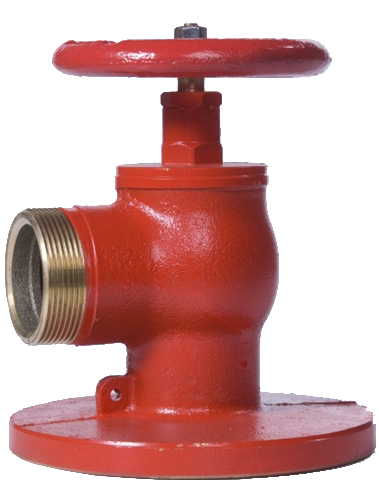 756100 FIRE HYDRANT DIN BRASS ANGLE, FLANGED & MALE THREAD END DN65