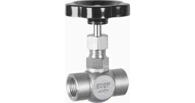 756202 NEEDLE VALVE DIN BRASS SCREWED, #718 1/4