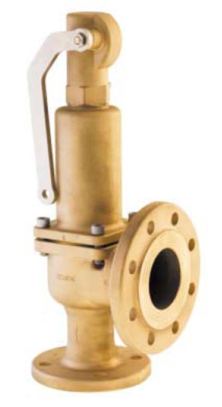 756280 VALVE SAFETY GUNMETAL #852BHL, DIN W/LIFTING LEVER PN25 DN50