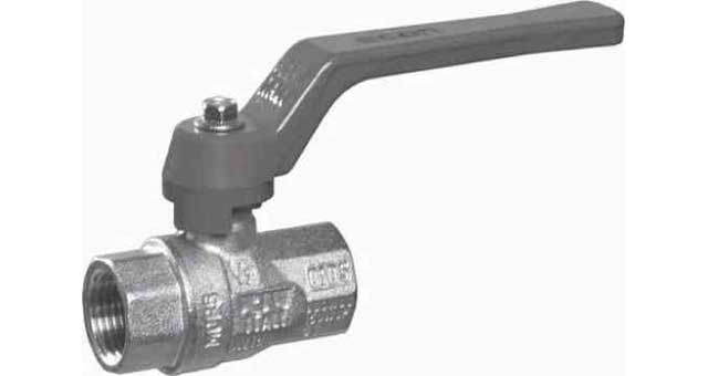 756607 BALL VALVE DIN FORGED BRASS, FULL BORE SCREWED #1607 1-1/2