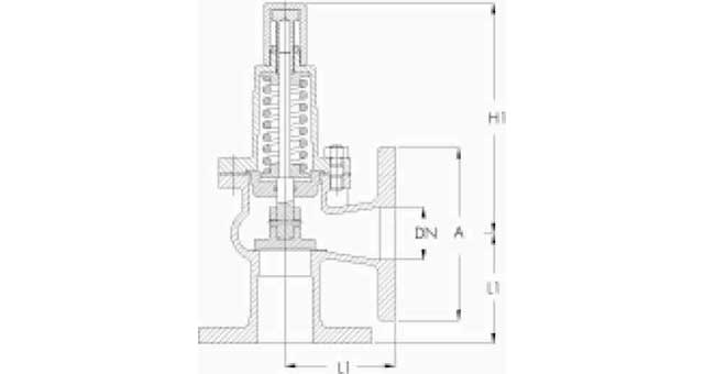 757043 OVER FLOW VALVE DIN BRONZE, FLANGED END ANGLE #524 DN 25