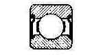 770169 BALL BEARING SINGLE ROW, DEEP GROOVE NO.6008ZZ