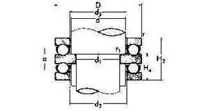 773733 BALL BEARING DOUBLE THRUST, WITH FLAT SEAT NO.52205